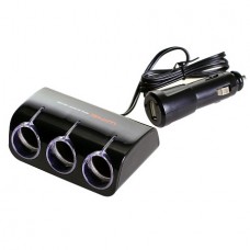 Wine USB & Triple Socket With Led - Разветвитель прикуривателя на 3 гнезда + USB
