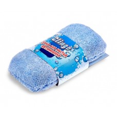 Губка для мытья автомобиля Clingo, 22,2х12х4,6 см, микрофибра, голубой