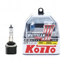 H27/1 12V 27W (55W) 4000K галогенные лампы Koito WhiteBeam P0728W, 2 шт