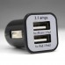 Usams 3.1A - универсальное автомобильное зарядное устройство USB адаптер с 2 портами, черный