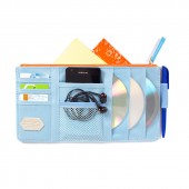 Органайзер - мульти карман на козырек автомобиля Point Pocket (+ для CD-дисков), голубой