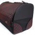 Органайзер в багажник автомобиля Wine, с крышкой, 48х31х33 см, черный с красной стежкой, 40л
