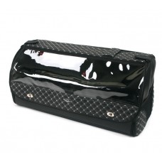 Органайзер в багажник автомобиля Wine, с прозрачной крышкой, 68х30х32 см, черный с белой стежкой, 56л