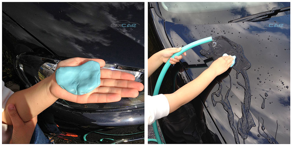 Очистка кузова Smooth Egg Clay Bar - глиной для авто, покрытых жидким стеклом