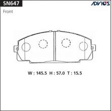 Дисковые тормозные колодки ADVICS SN647