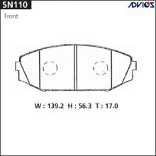 Дисковые тормозные колодки ADVICS SN110