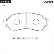 Дисковые тормозные колодки ADVICS SN104
