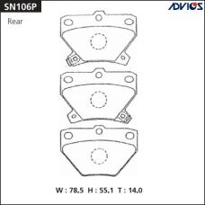 Дисковые тормозные колодки ADVICS SN106P
