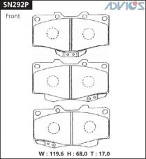 Дисковые тормозные колодки ADVICS SN292P