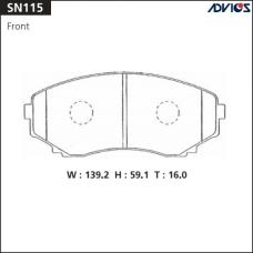 Дисковые тормозные колодки ADVICS SN115