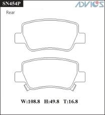 Дисковые тормозные колодки ADVICS SN454P