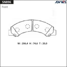 Дисковые тормозные колодки ADVICS SN896