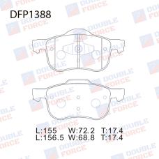 Колодки тормозные дисковые Double Force DFP1388