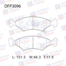 Колодки тормозные дисковые Double Force DFP3096