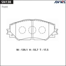 Дисковые тормозные колодки ADVICS SN138